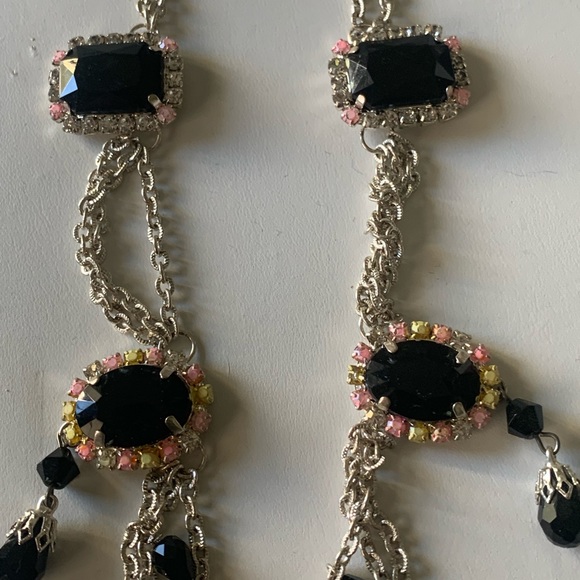 Necklace and earring set black and yellow - Picture 6 of 16